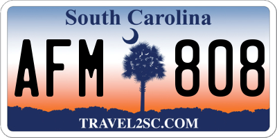 SC license plate AFM808
