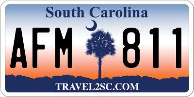 SC license plate AFM811