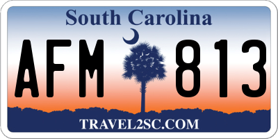 SC license plate AFM813
