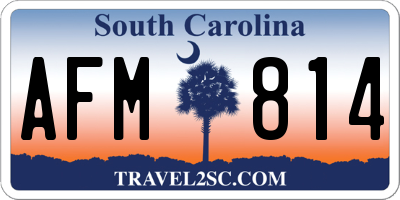 SC license plate AFM814