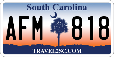 SC license plate AFM818