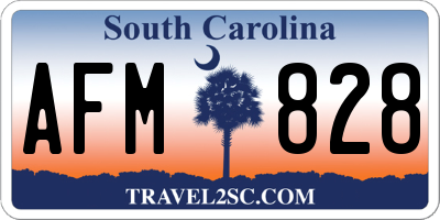 SC license plate AFM828