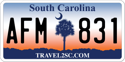 SC license plate AFM831