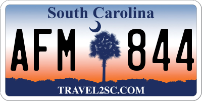 SC license plate AFM844