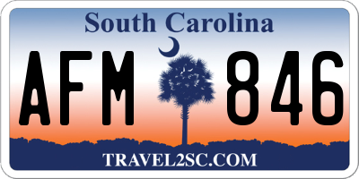 SC license plate AFM846