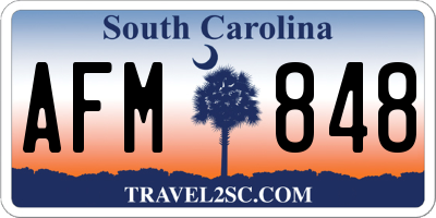 SC license plate AFM848