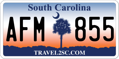 SC license plate AFM855