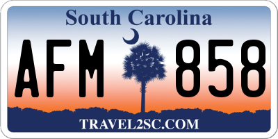 SC license plate AFM858