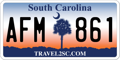 SC license plate AFM861