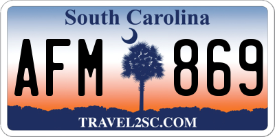 SC license plate AFM869