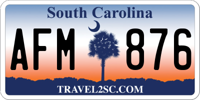 SC license plate AFM876