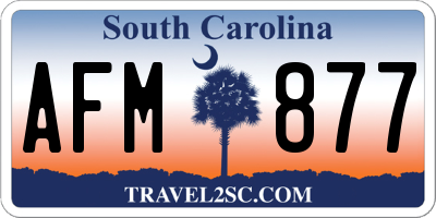 SC license plate AFM877