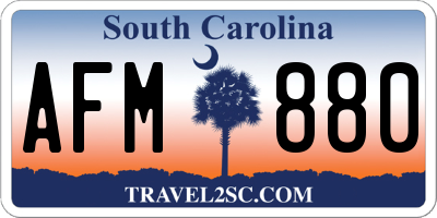 SC license plate AFM880