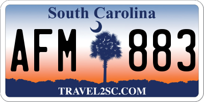 SC license plate AFM883