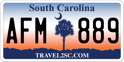 SC license plate AFM889