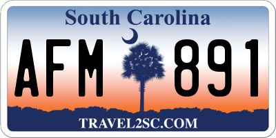 SC license plate AFM891