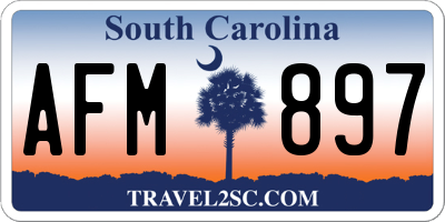 SC license plate AFM897
