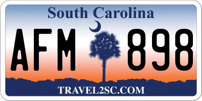 SC license plate AFM898