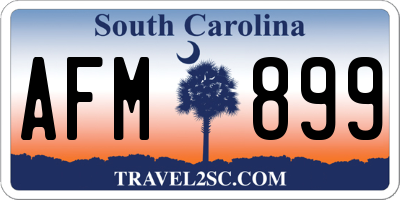 SC license plate AFM899