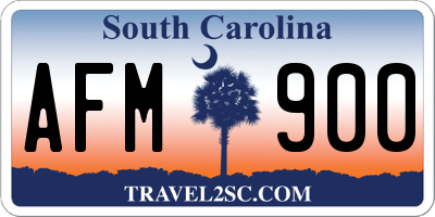 SC license plate AFM900