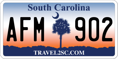 SC license plate AFM902