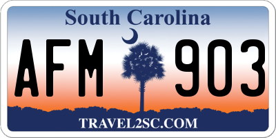 SC license plate AFM903