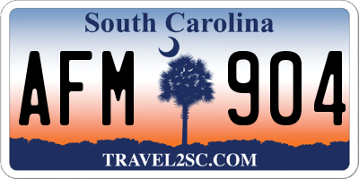 SC license plate AFM904
