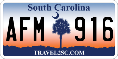 SC license plate AFM916
