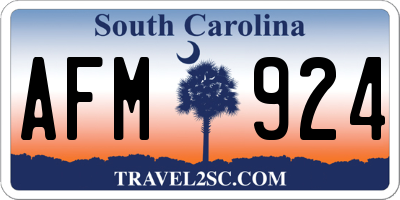 SC license plate AFM924