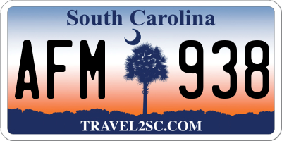 SC license plate AFM938