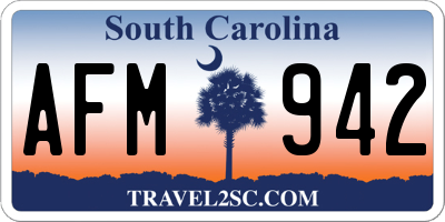 SC license plate AFM942
