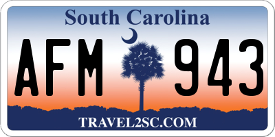 SC license plate AFM943