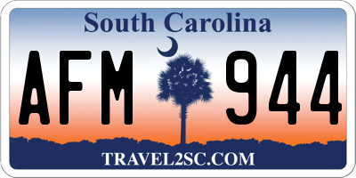 SC license plate AFM944
