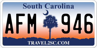 SC license plate AFM946
