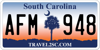 SC license plate AFM948