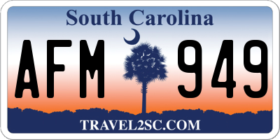 SC license plate AFM949