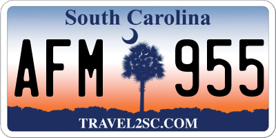 SC license plate AFM955