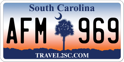 SC license plate AFM969