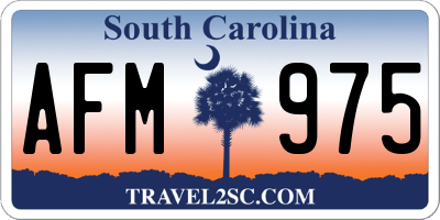 SC license plate AFM975