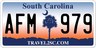 SC license plate AFM979