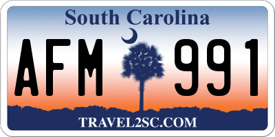 SC license plate AFM991
