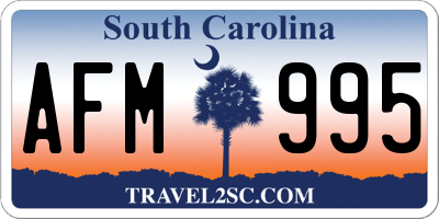 SC license plate AFM995