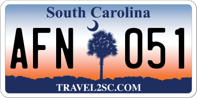 SC license plate AFN051