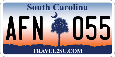 SC license plate AFN055