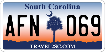 SC license plate AFN069