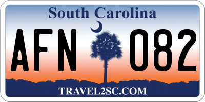 SC license plate AFN082