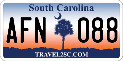 SC license plate AFN088