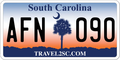 SC license plate AFN090