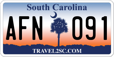 SC license plate AFN091
