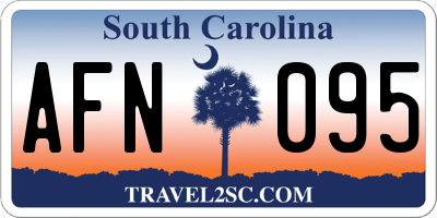 SC license plate AFN095